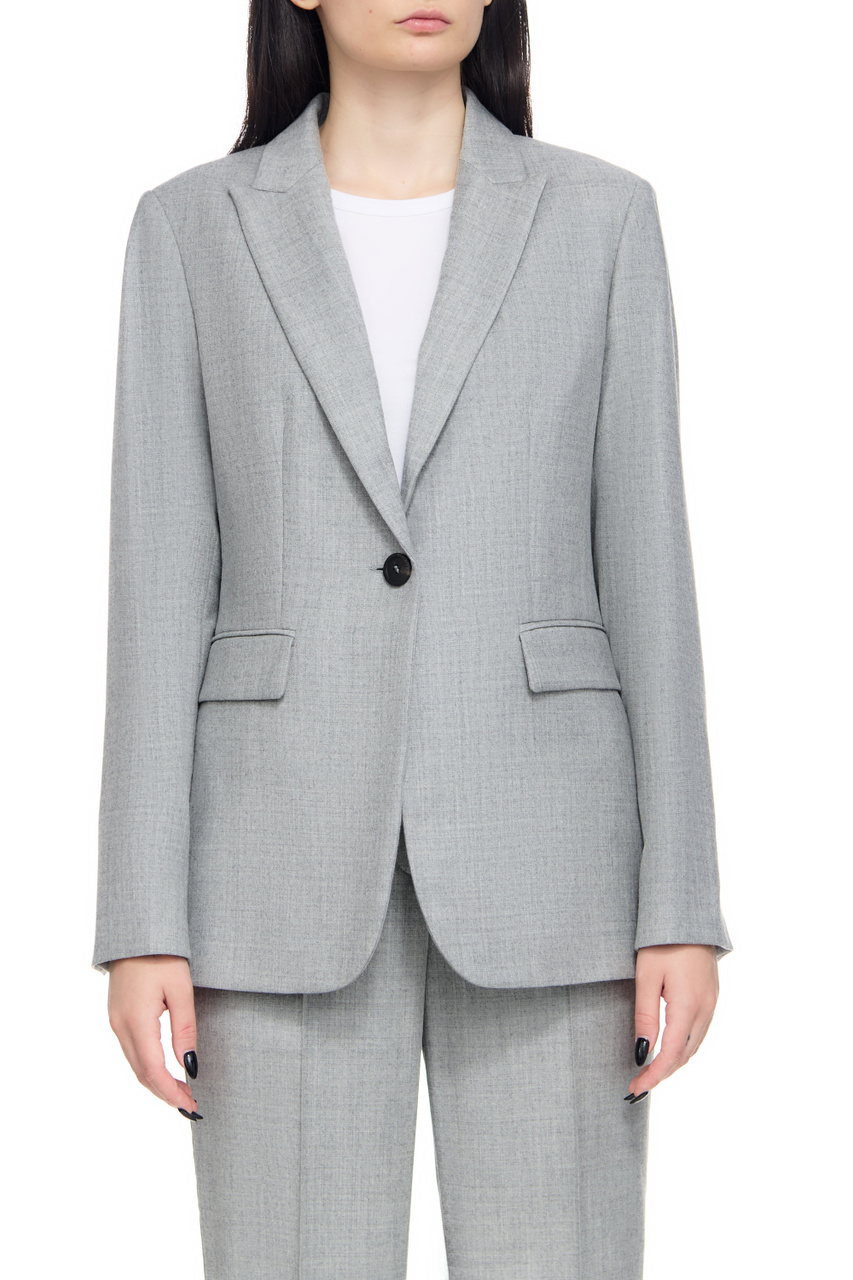 Пиджак из смесовой шерсти|Основной цвет:Серый|Артикул:S01103-03359 | Фото 1