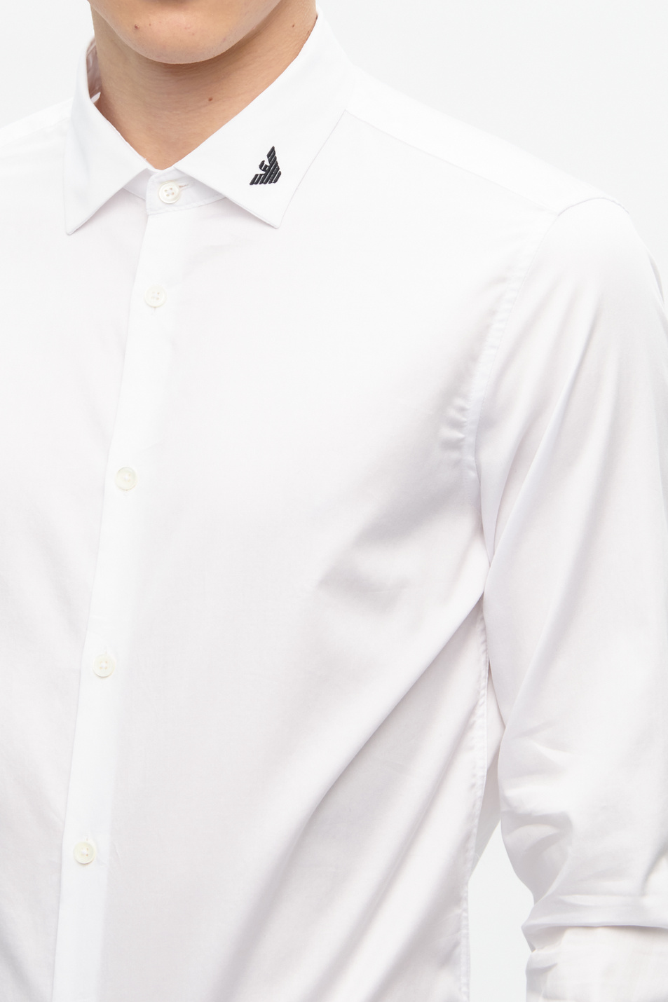 Emporio Armani Рубашка с логотипом на воротнике (цвет ), артикул 3K1CC3-1NXRZ | Фото 4