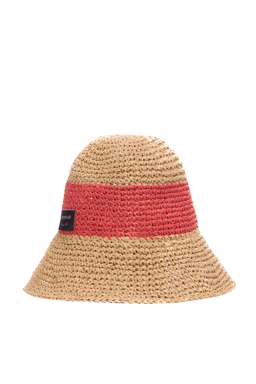 Шляпа плетеная с логотипом|Основной цвет:Бежевый|Артикул:637320-3R510 | Фото 1