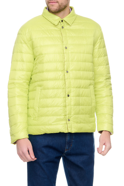 Двусторонняя стеганая куртка|Основной цвет:Салатовый|Артикул:PI001004U12017 | Фото 1