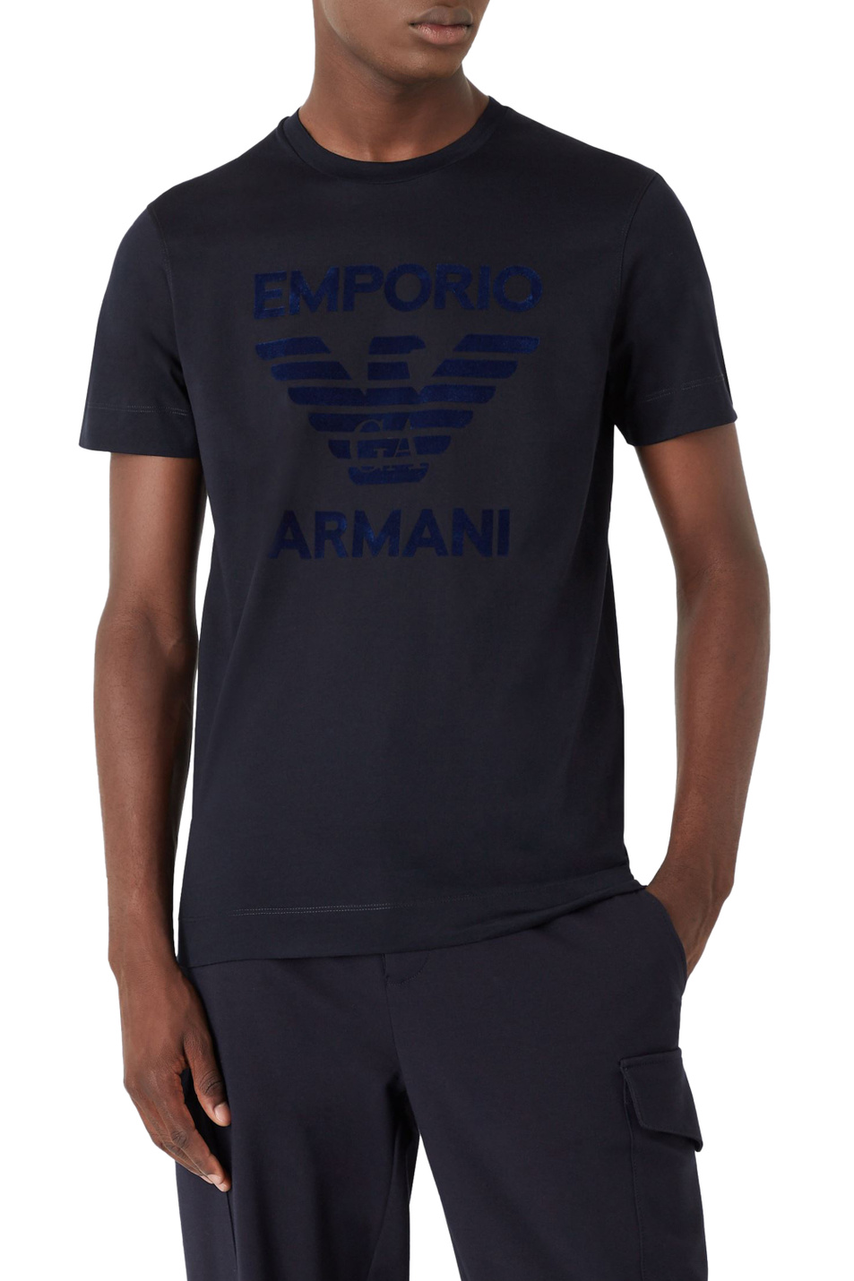 Мужской Emporio Armani Футболка с крупным логотипом на груди (цвет ), артикул 6K1TD0-1JSAZ | Фото 3