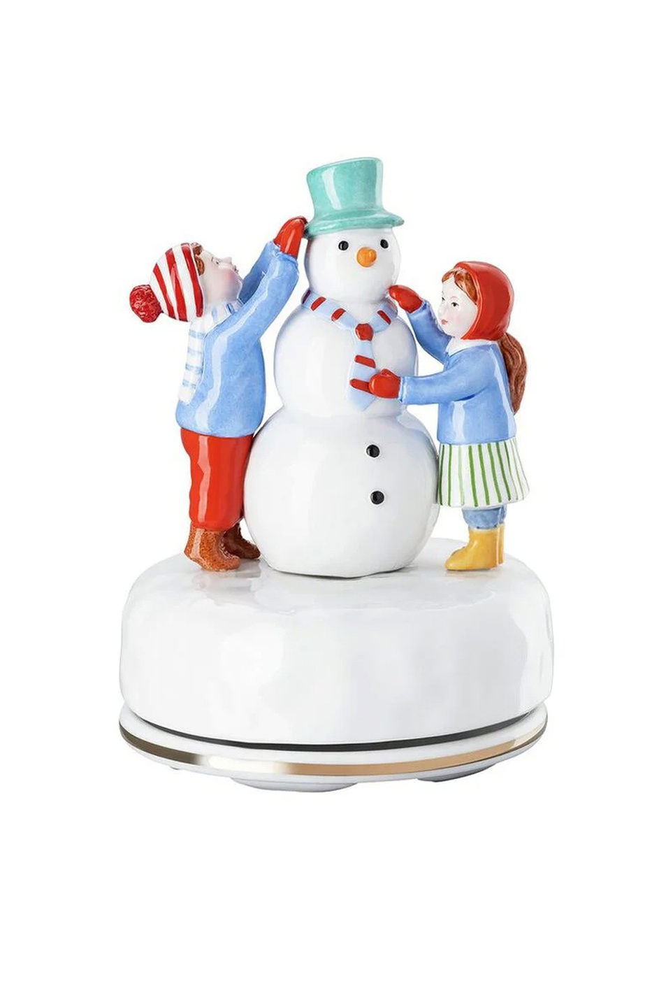 Не имеет пола Hutschenreuther Музыкальная шкатулка "Лепим снеговика", 16 см (цвет ), артикул 02451-725442-27411 | Фото 1