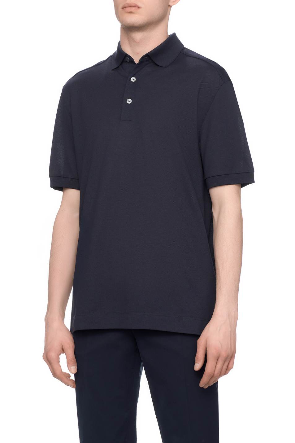 Мужской Zegna Футболка поло из хлопка и шелка (цвет ), артикул UF341A9-F786-B09 | Фото 4