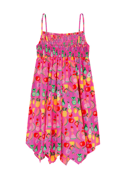 Платье с принтом в виде фруктов|Основной цвет:Розовый|Артикул:116239 | Фото 2