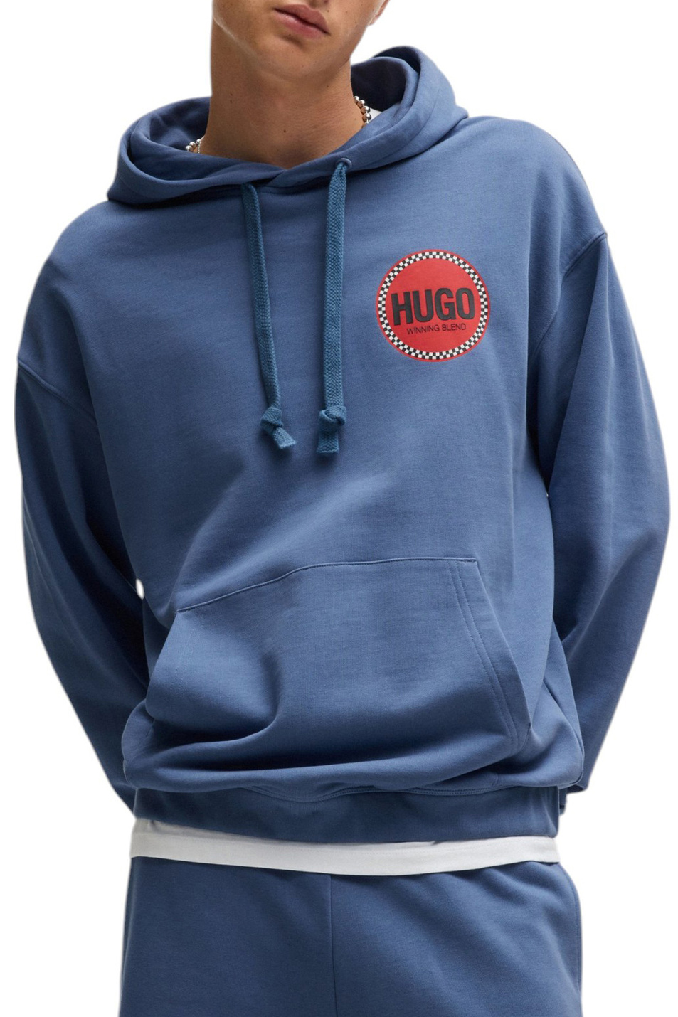 Мужской HUGO Худи Decrincio из натурального хлопка с логотипом (цвет ), артикул 50530658 | Фото 3