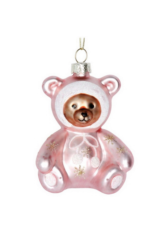 Не имеет пола Gisela Graham Елочная игрушка "Медвежонок в розовом комбинезоне", 9 см (цвет ), артикул 01580_1 | Фото 1