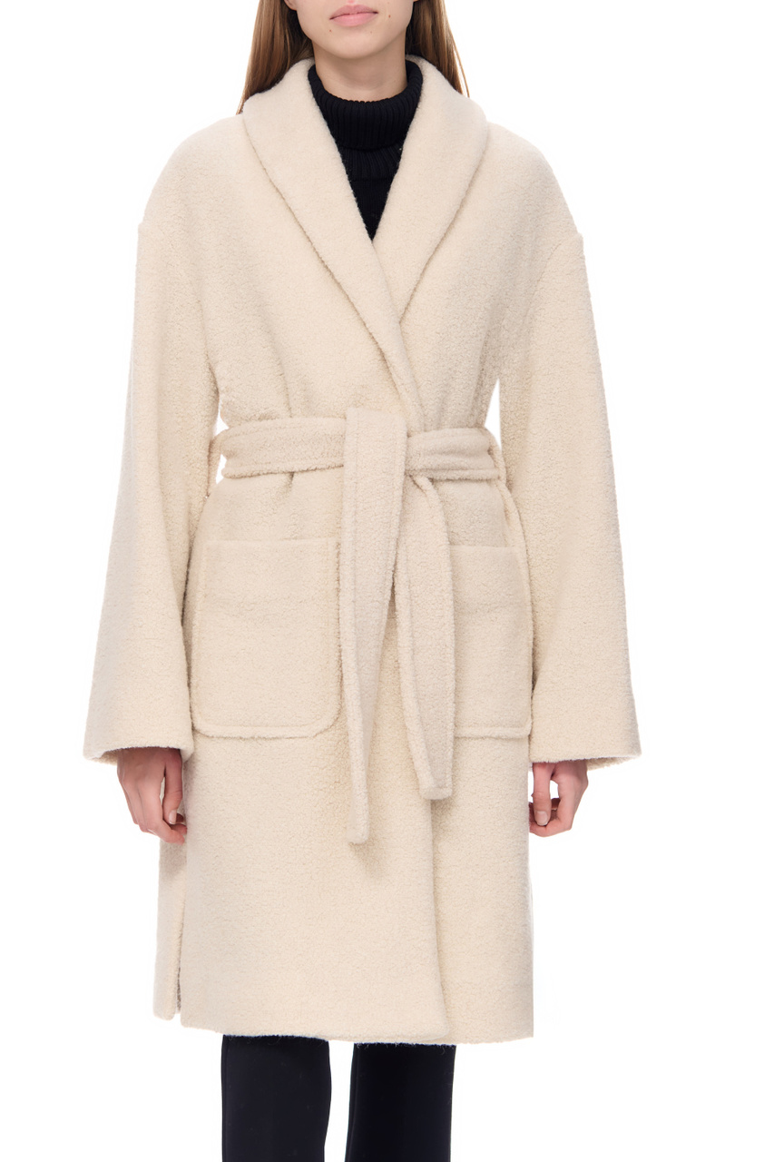 Пальто BRAVA из смесовой шерсти|Основной цвет:Кремовый|Артикул:2339060136 | Фото 1