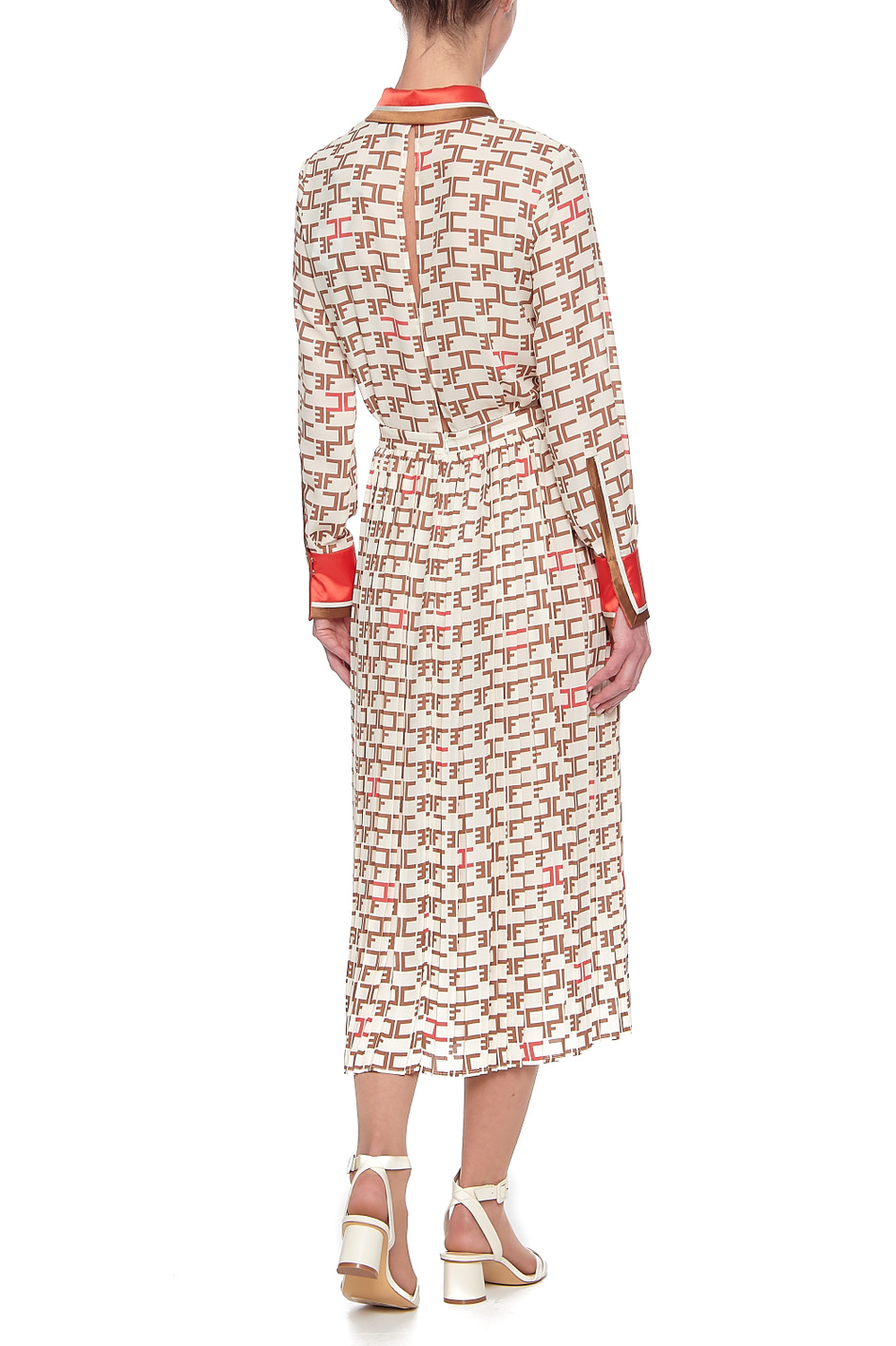 Elisabetta Franchi Платье-рубашка с контрастными манжетами и воротником (цвет ), артикул AB99806E2 | Фото 5