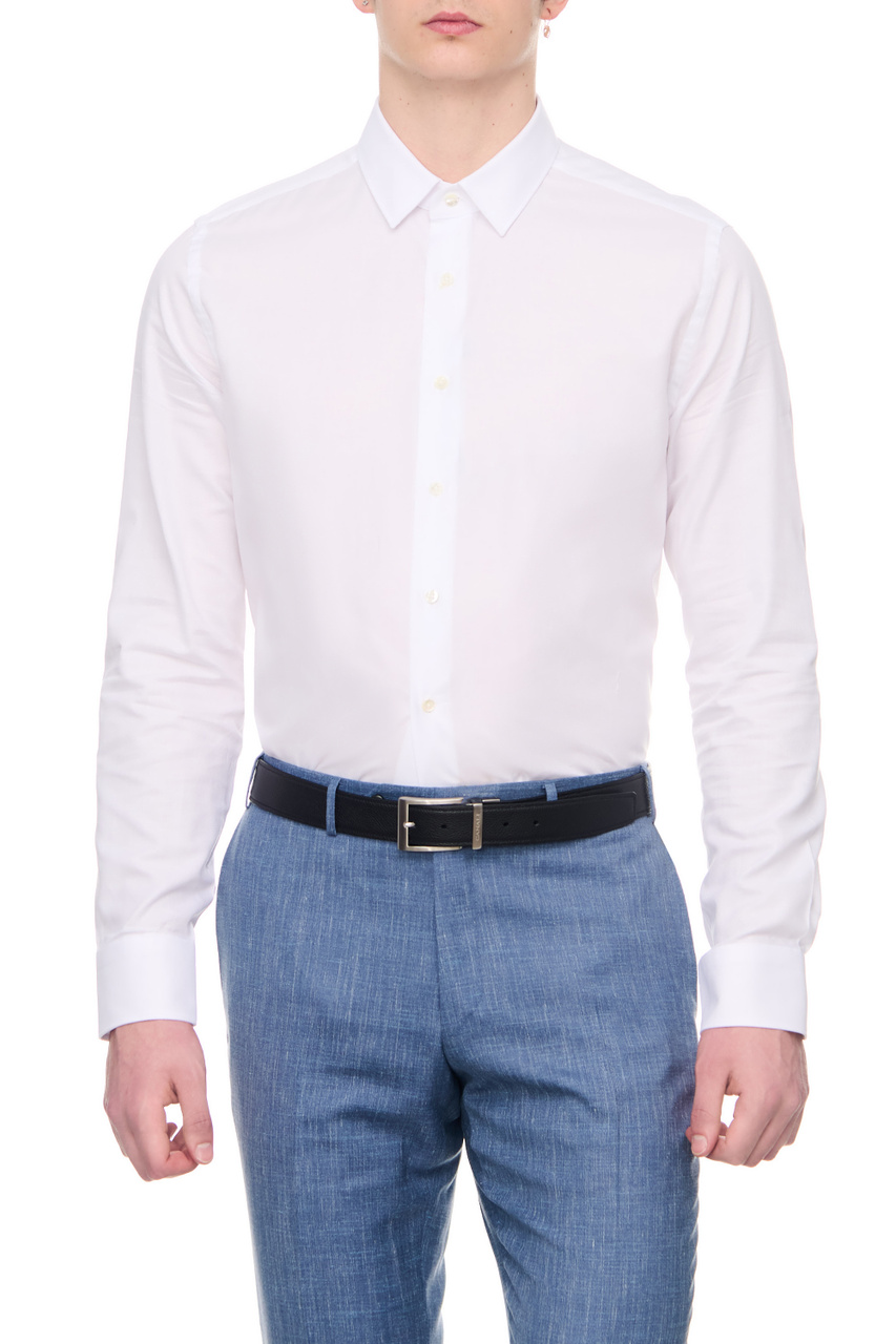 Рубашка из натурального хлопка|Основной цвет:Белый|Артикул:XA1GB02904 | Фото 1