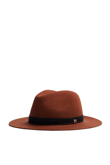 Шляпа из натуральной шерсти|Основной цвет:Коричневый|Артикул:193160 | Фото 1