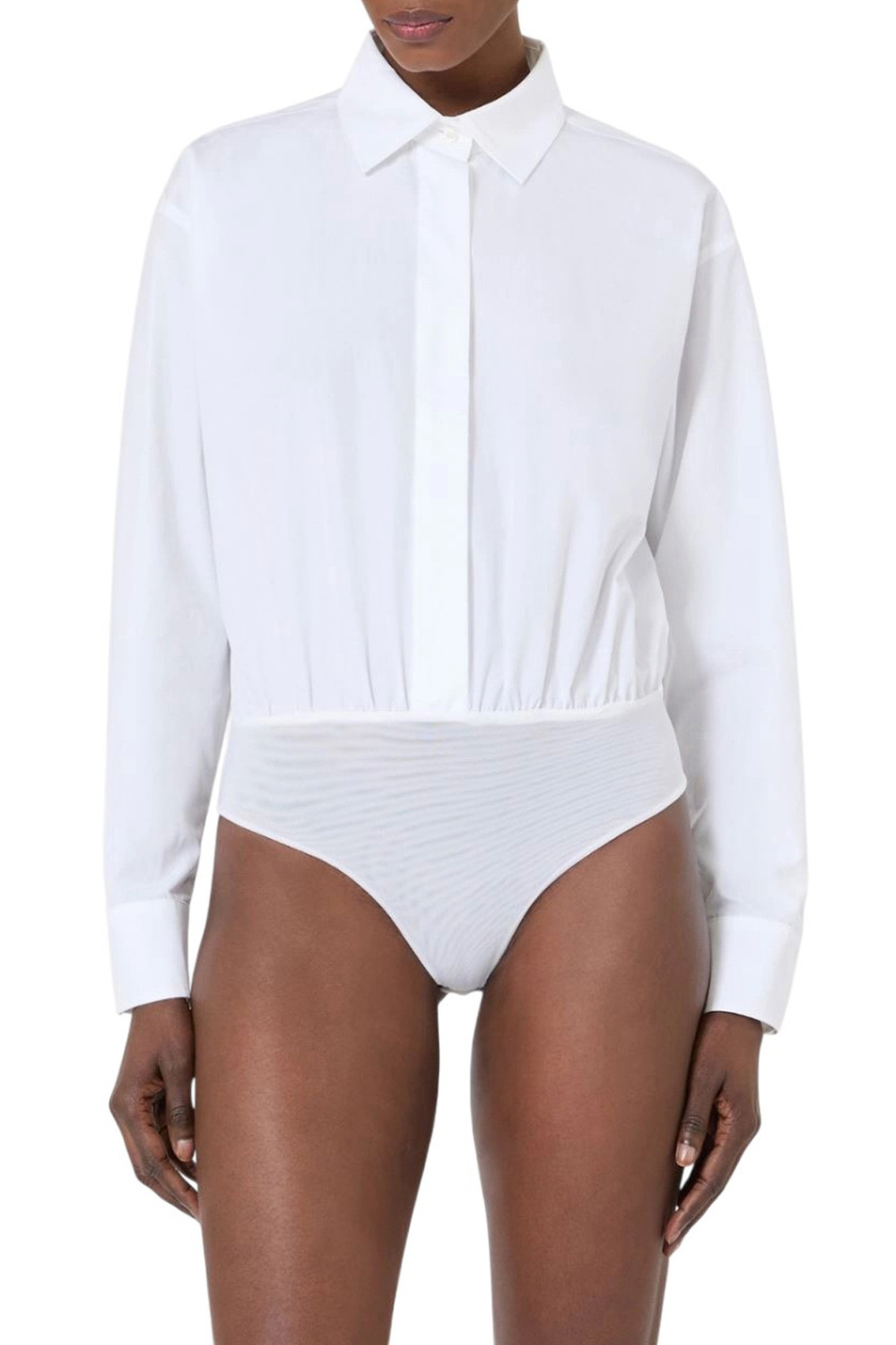 Женский Max Mara Рубашка-боди AERE из хлопка (цвет ), артикул 2611111011 | Фото 3