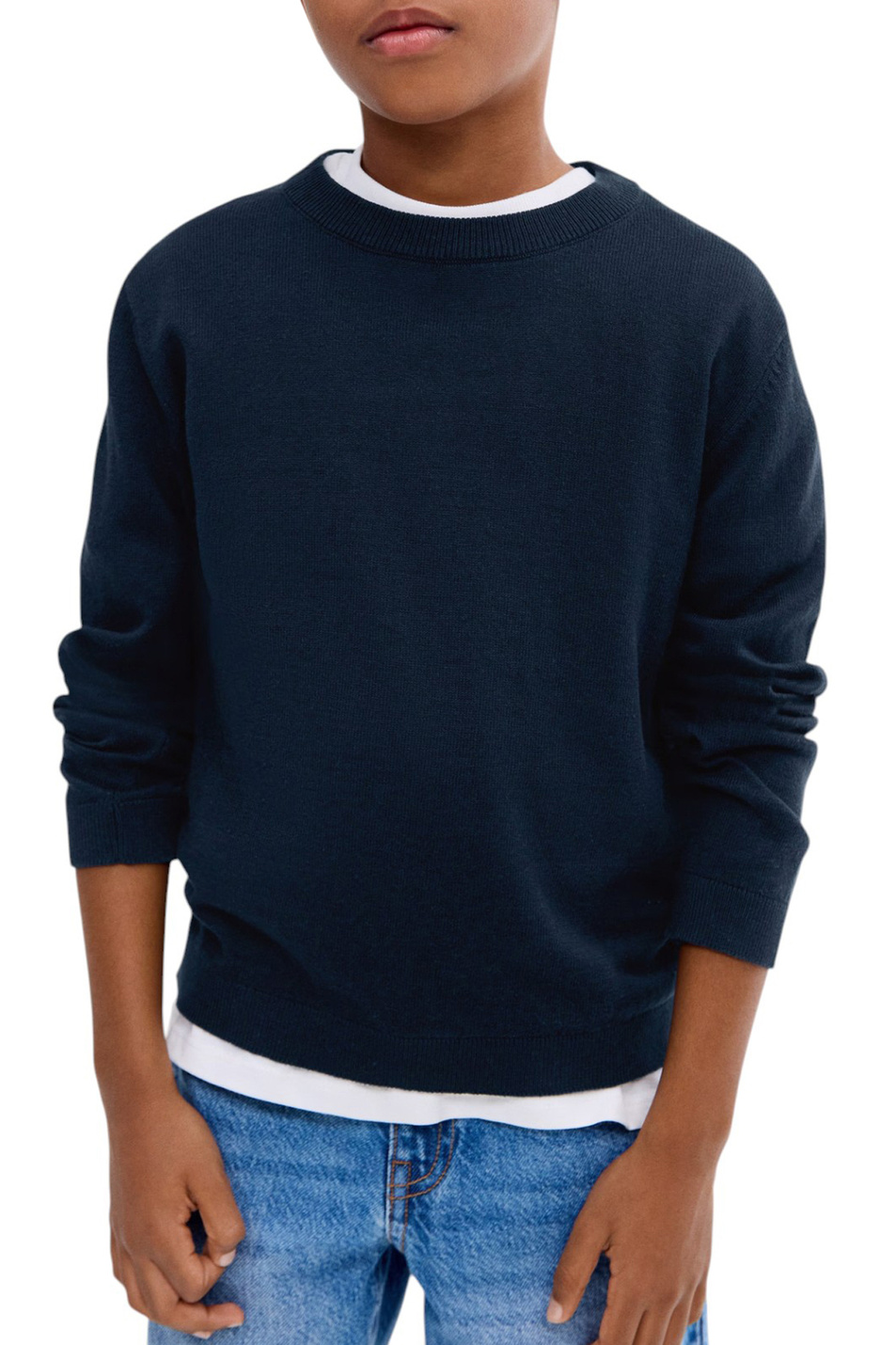 Джемпер HUGO из хлопка|Основной цвет:Синий Мальчикам Mango Kids Джемпер HUGO из хлопка (цвет ), артикул 17094412 | Фото 3