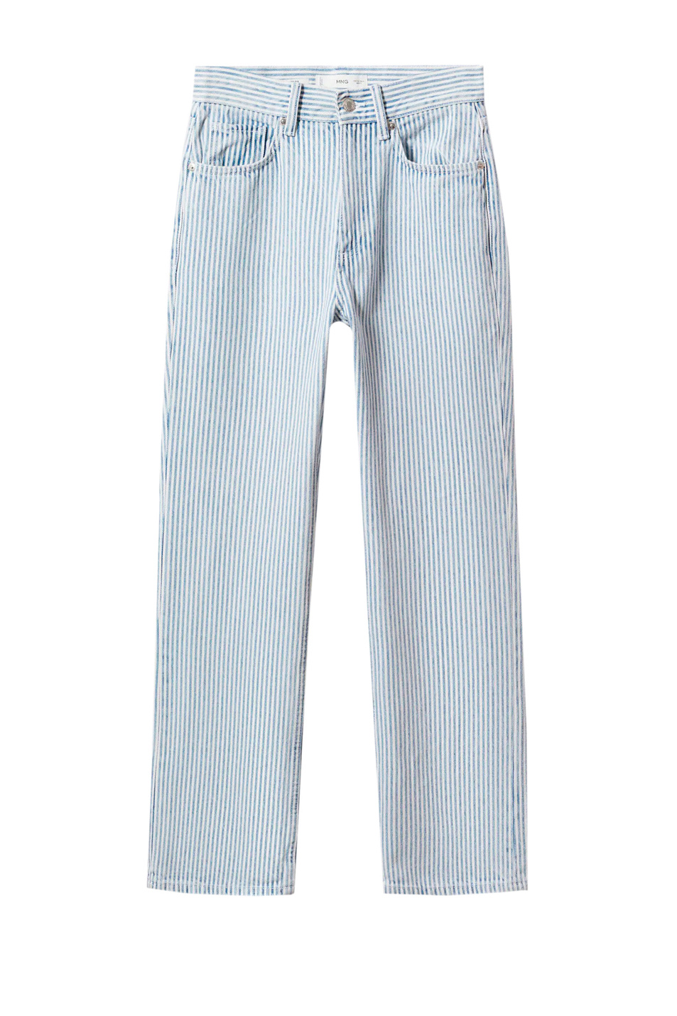 Женский Mango Джинсы MATI прямого кроя в полоску (цвет ), артикул 47087136 | Фото 1