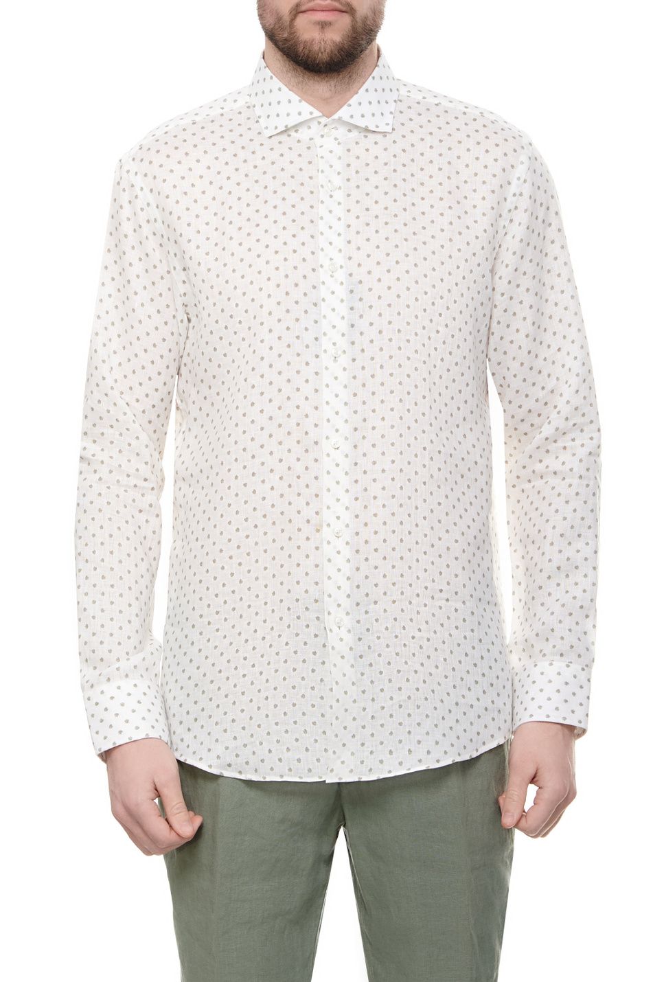 Мужской BOSS Рубашка из чистого льна с принтом (цвет ), артикул 50514898 | Фото 1
