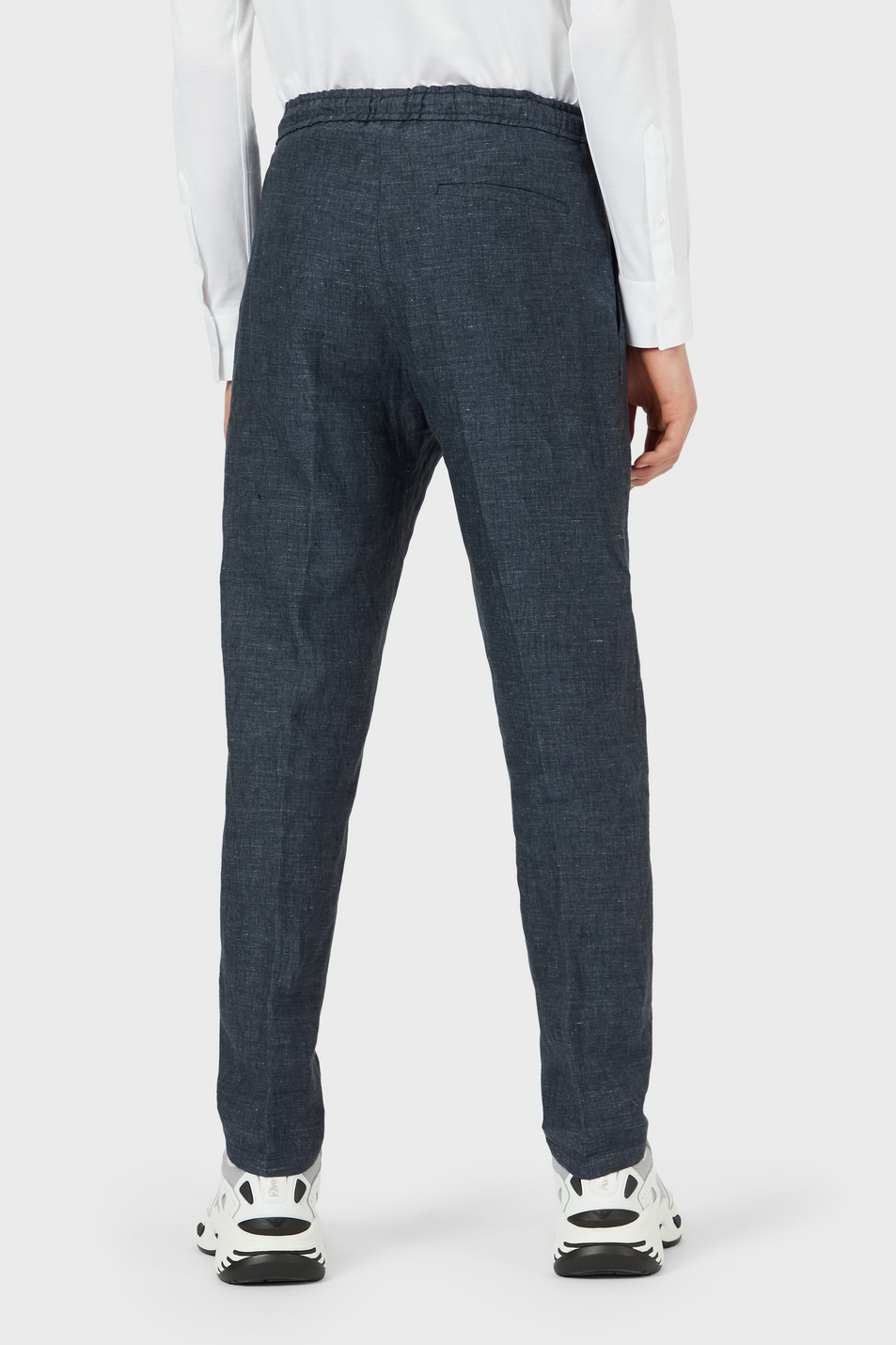 Мужской Emporio Armani Брюки из натурального льна (цвет ), артикул 51P89S-51S19 | Фото 4