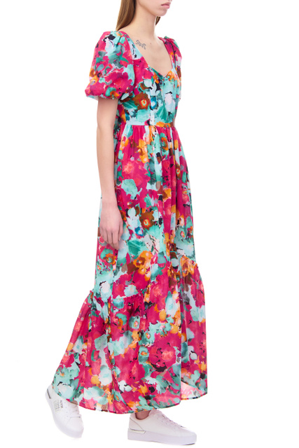 Платье из натурального хлопка с принтом|Основной цвет:Розовый|Артикул:CA3404T2511 | Фото 2