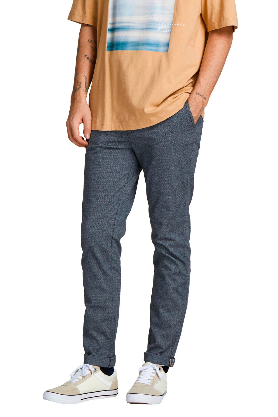 Мужской Jack & Jones Брюки MARCO из эластичного хлопка (цвет ), артикул 12206199 | Фото 4