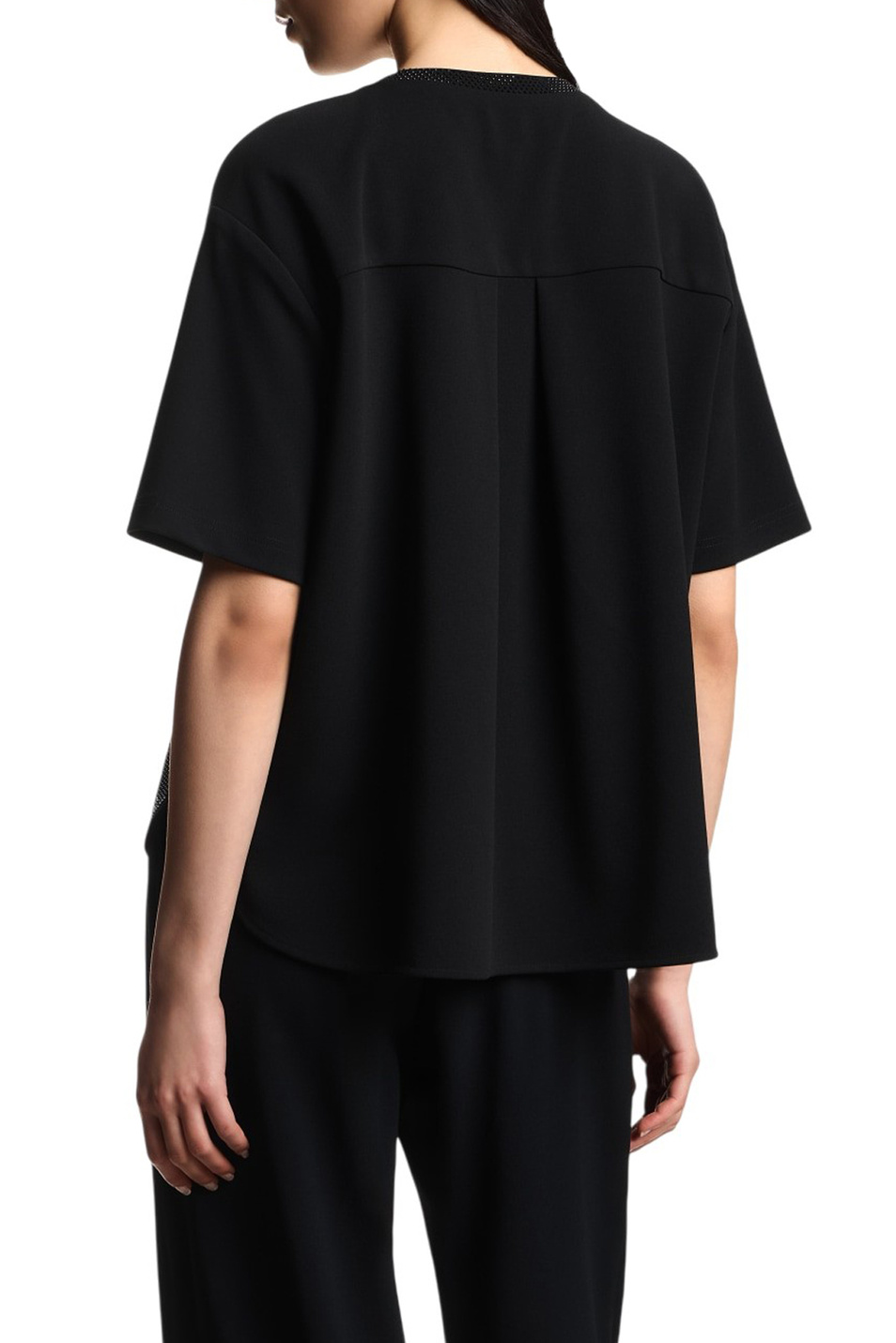 Женский Emporio Armani Футболка с отделкой стразами (цвет ), артикул EW003187-AF20632 | Фото 4