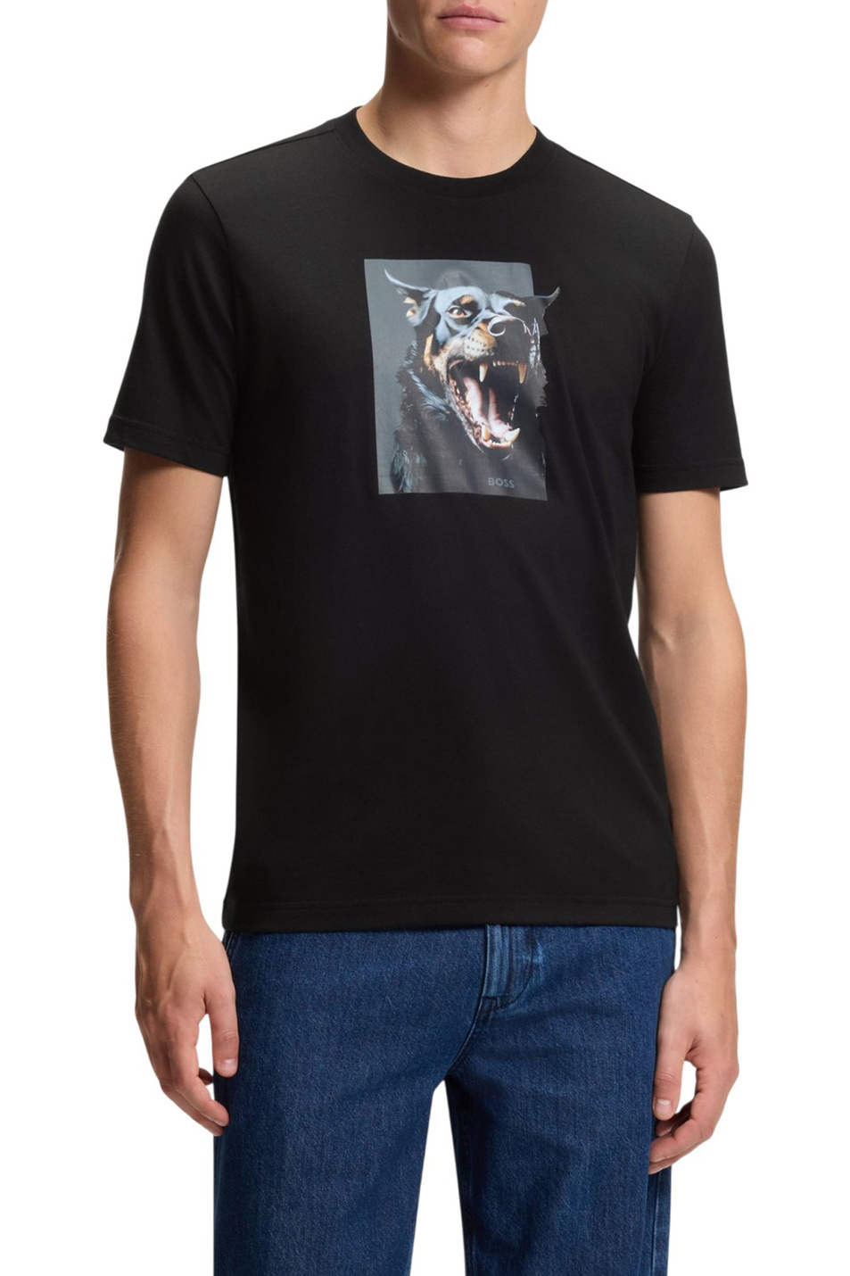 Мужской BOSS Футболка Dobermann из хлопка (цвет ), артикул 50558965 | Фото 3