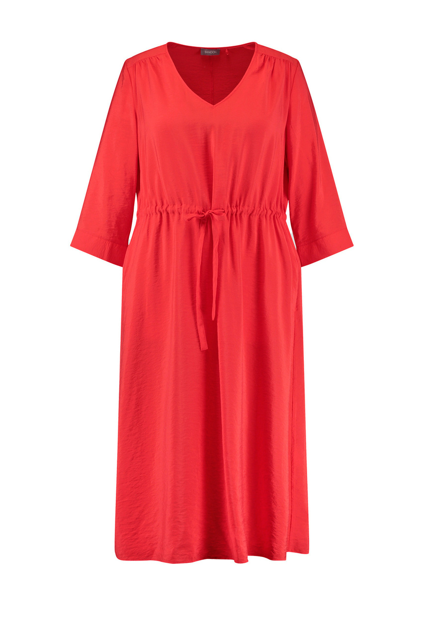Платье однотонное|Основной цвет:Красный|Артикул:480015-21052 | Фото 1