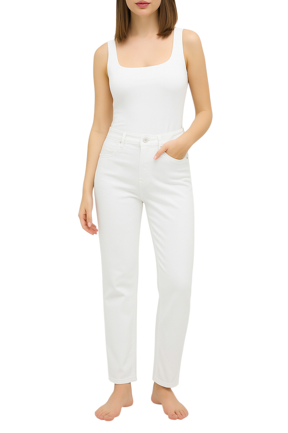 Женский Angels Джинсы STRAIGHT из смесового хлопка (цвет ), артикул 350210032 | Фото 3