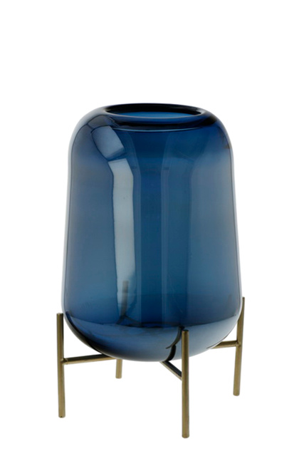 Стеклянная ваза "Глубокий океан"|Основной цвет:Синий|Артикул:23-121-48-1 | Фото 1