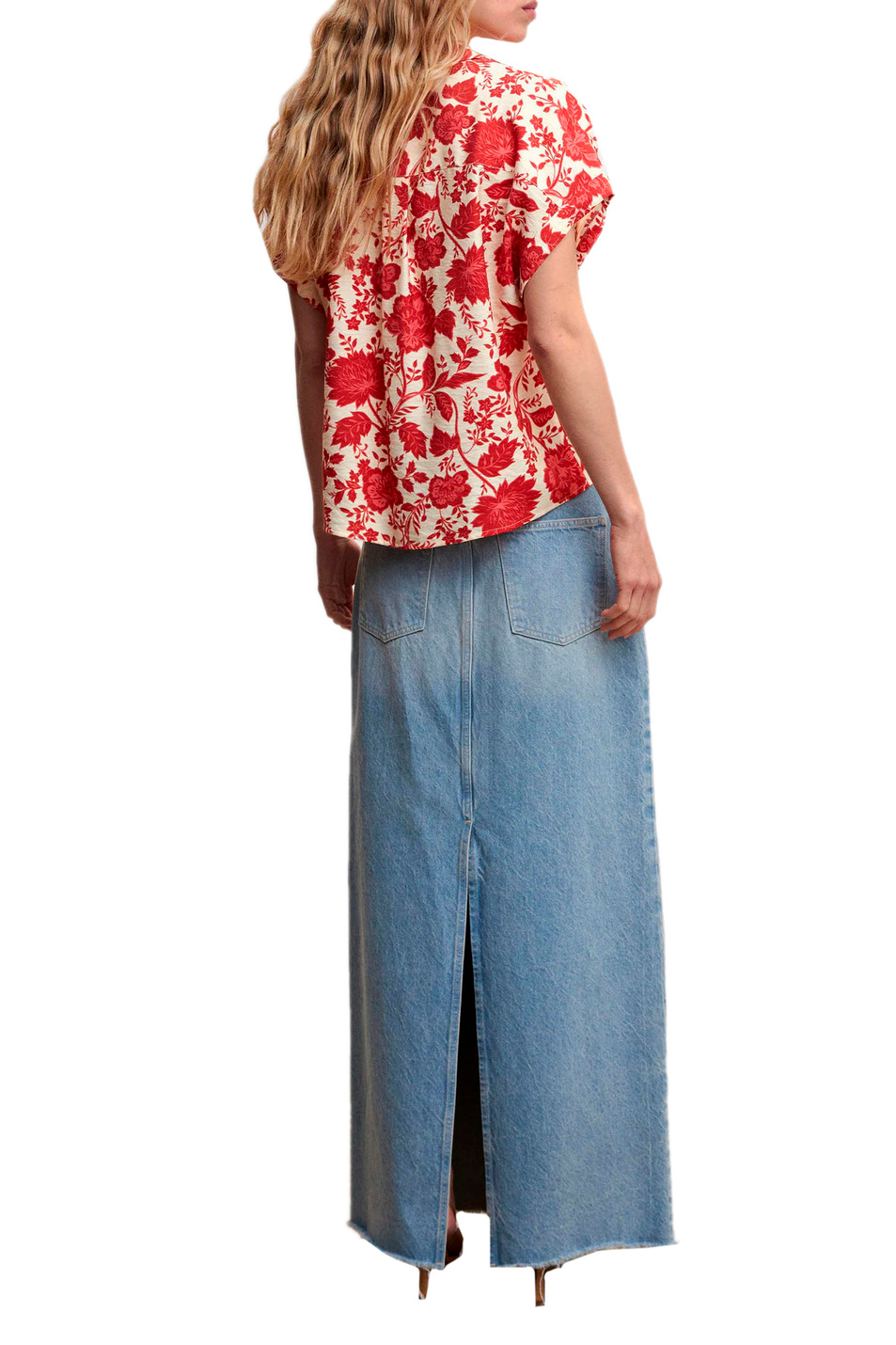 Женский Mango Рубашка ECUADOR с нагрудным карманом и принтом (цвет ), артикул 47067115 | Фото 4
