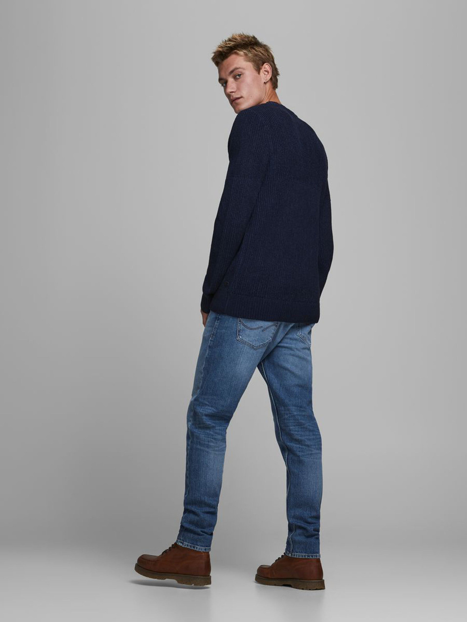 Мужской Jack & Jones Джемпер из натурального хлопка (цвет ), артикул 12176676 | Фото 4