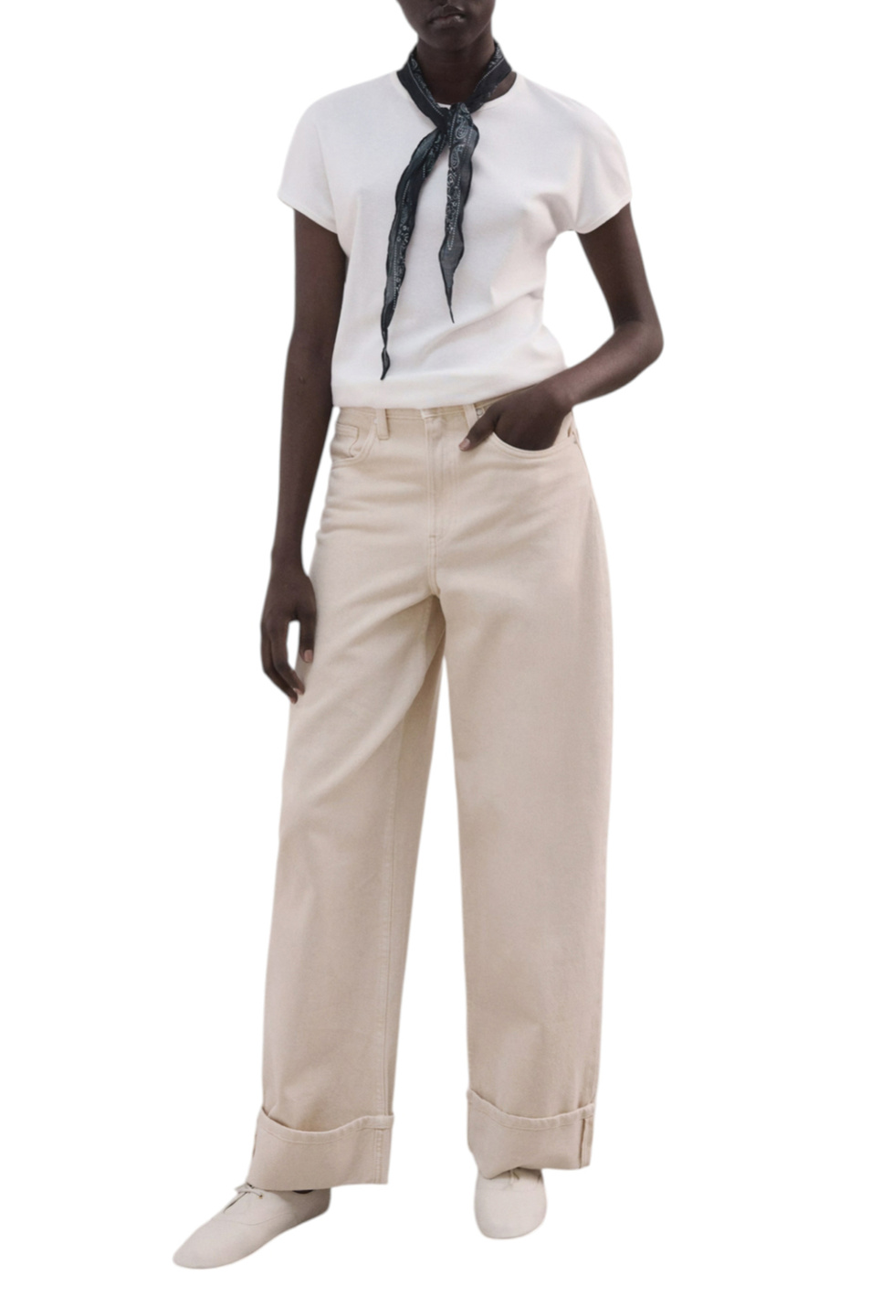 Женский Mango Футболка ZANI однотонная (цвет ), артикул 27007805 | Фото 2