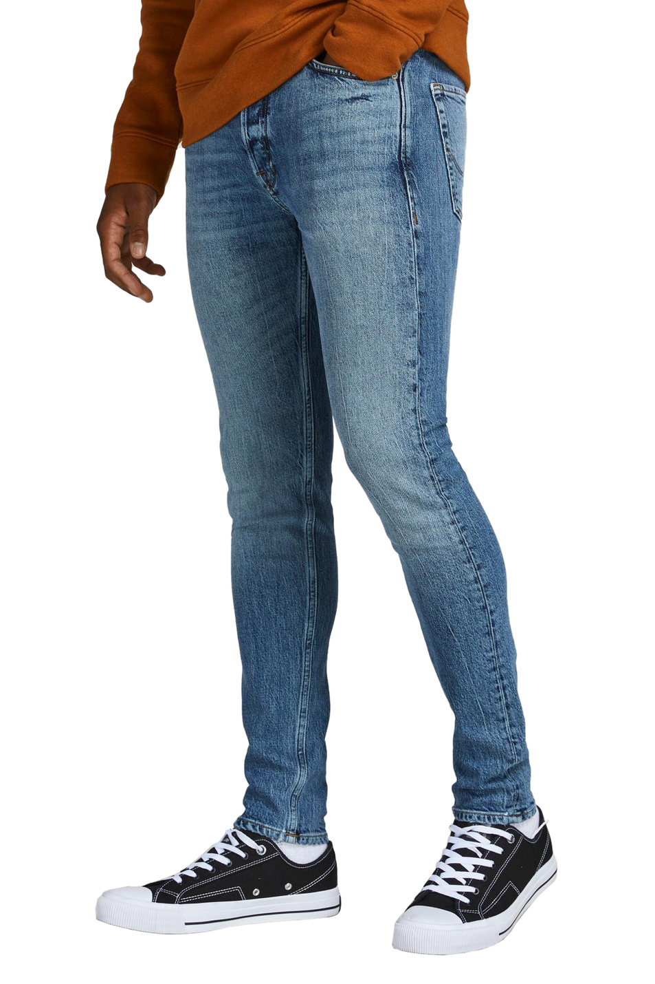 Мужской Jack & Jones Узкие джинсы из смесового хлопка (цвет ), артикул 12195872 | Фото 4