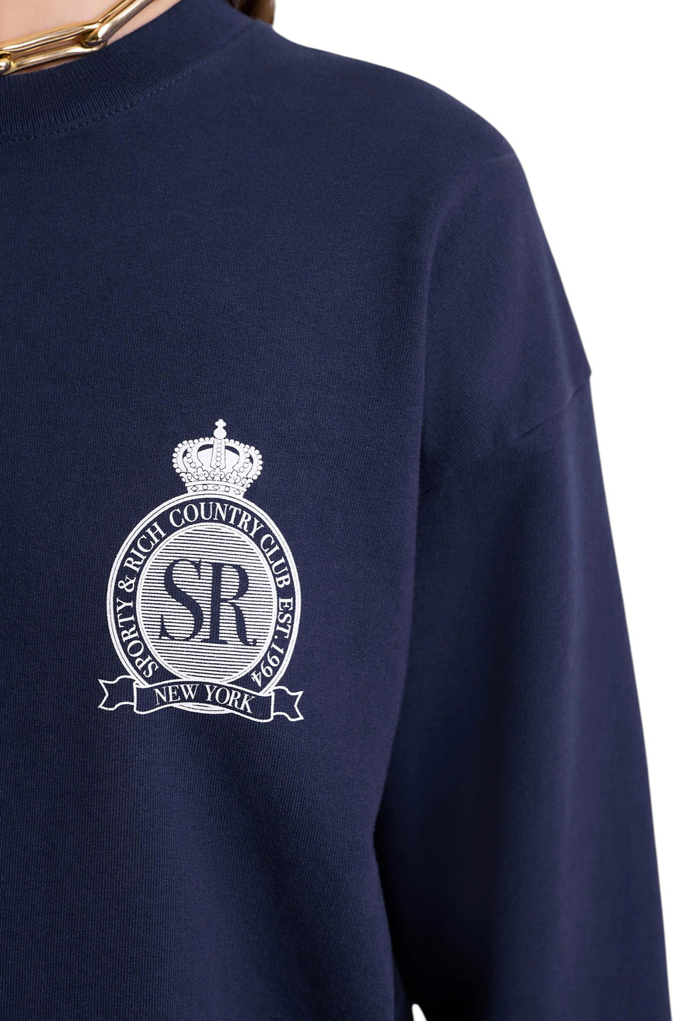 Женский Sporty & Rich Свитшот Royal Club с логотипом (цвет ), артикул ST071620219BL106 | Фото 5