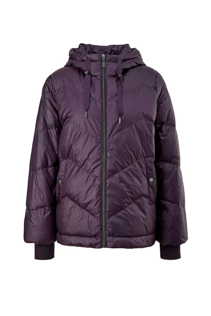 Куртка на молнии с трикотажными манжетами|Основной цвет:Фиолетовый|Артикул:2116859 | Фото 1