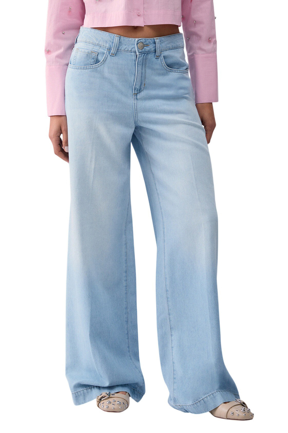 Женский Liu Jo Джинсы из смесового хлопка (цвет ), артикул UA6180DS083 | Фото 3