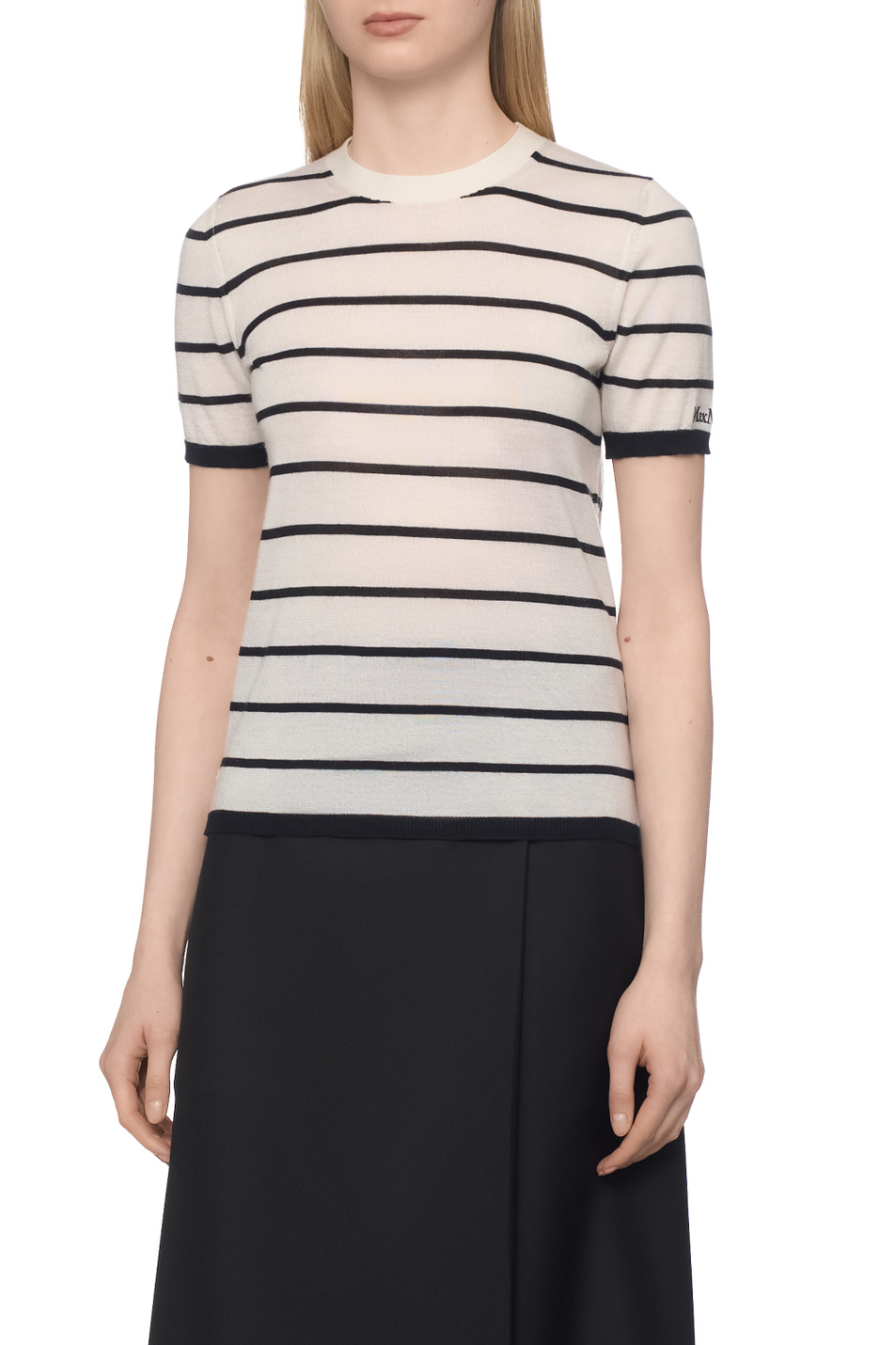 Джемпер FAVETTA из кашемира и шелка|Основной цвет:Кремовый Женский Max Mara Джемпер FAVETTA из кашемира и шелка (цвет ), артикул 2611361048 | Фото 4