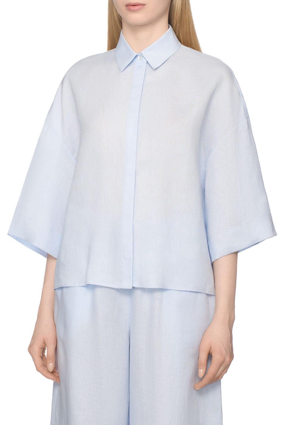 Женский Max Mara Рубашка RITO из натурального льна (цвет ), артикул 2616111038 | Фото 4