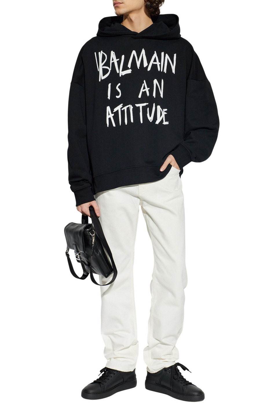 Мужской Balmain Худи с принтом (цвет ), артикул GH1JT250GF40 | Фото 3