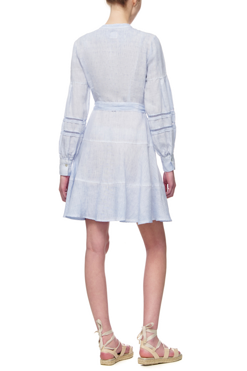 Женский 120% Lino Льняное платье с поясом (цвет ), артикул V0W49DX0000115S00 | Фото 5