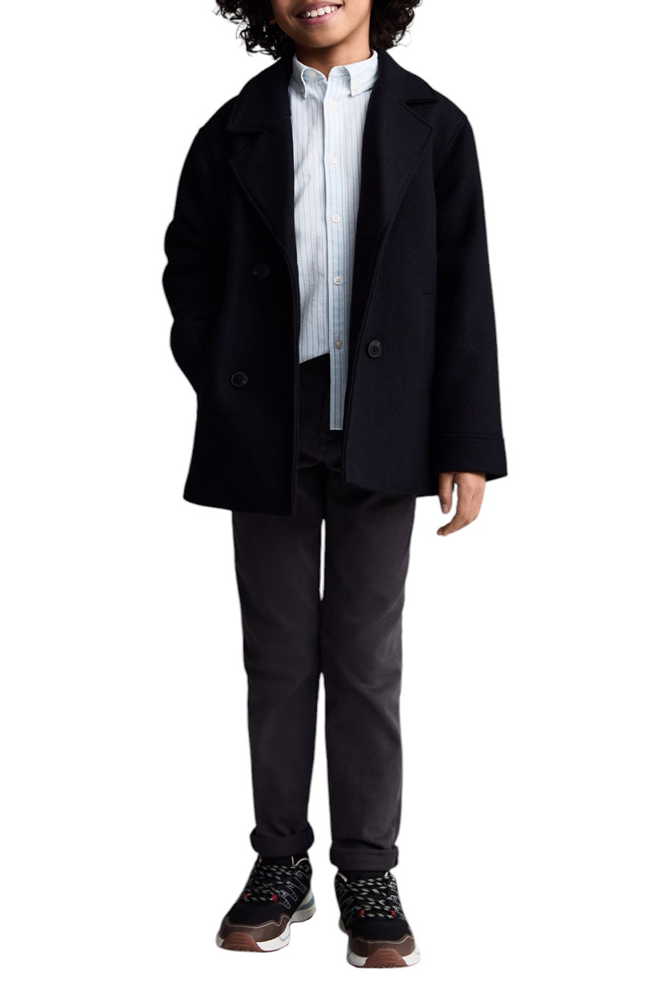 Мальчикам Mango Kids Рубашка OXFORD3 в полоску (цвет ), артикул 87032535 | Фото 3