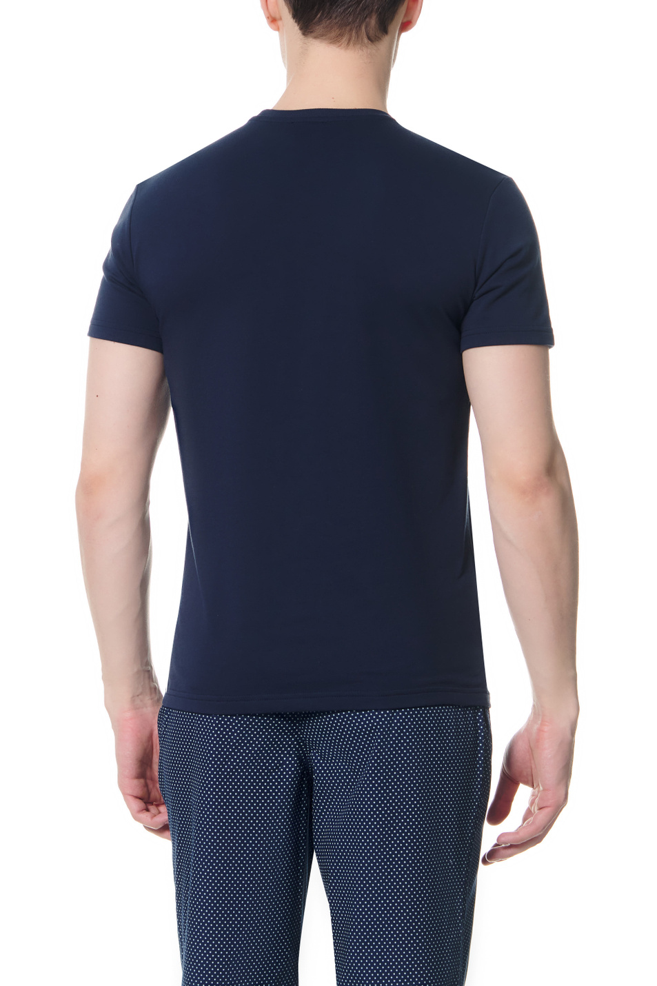 Мужской Emporio Armani Футболка из смесового хлопка с лого на груди (цвет ), артикул 110853-2R566 | Фото 4