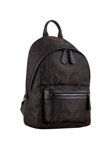 Рюкзак с жаккардовым логотипом|Основной цвет:Черный|Артикул:Y4O362-Y152J | Фото 2