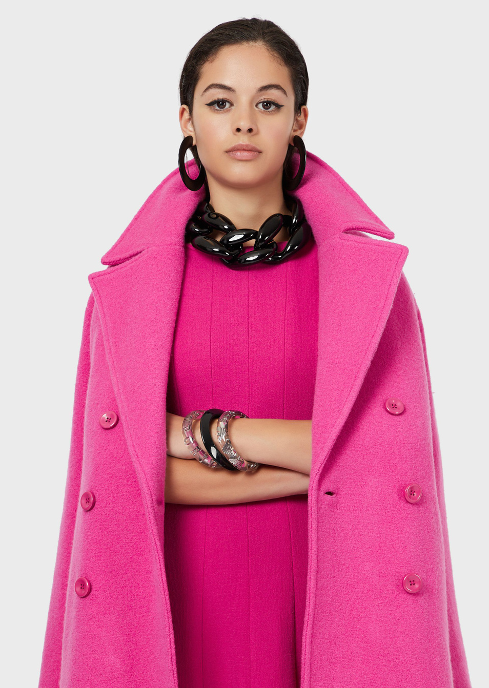 Emporio Armani Двубортное пальто из смесовой шерсти (цвет ), артикул 6H2LT2-2M07Z | Фото 5