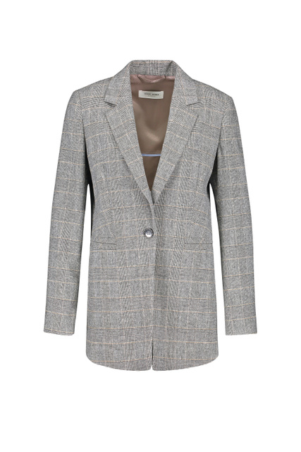 Пиджак с принтом|Основной цвет:Серый|Артикул:630034-31325 | Фото 1