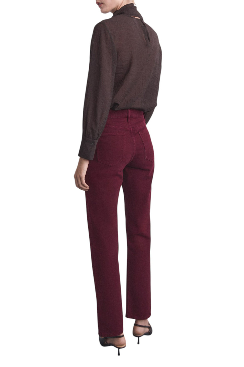 Женский Mango Джинсы MATILDA из хлопка (цвет ), артикул 17014793 | Фото 4