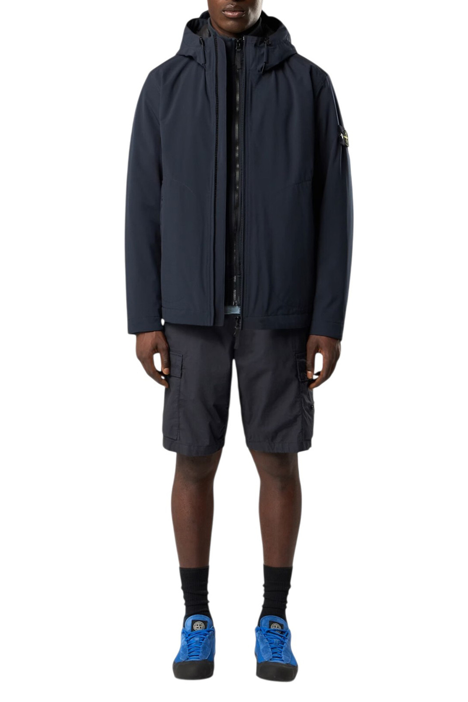 Мужской Stone Island Куртка из водоотталкивающей ткани с капюшоном (цвет ), артикул L1S154100108-S0A27 | Фото 3