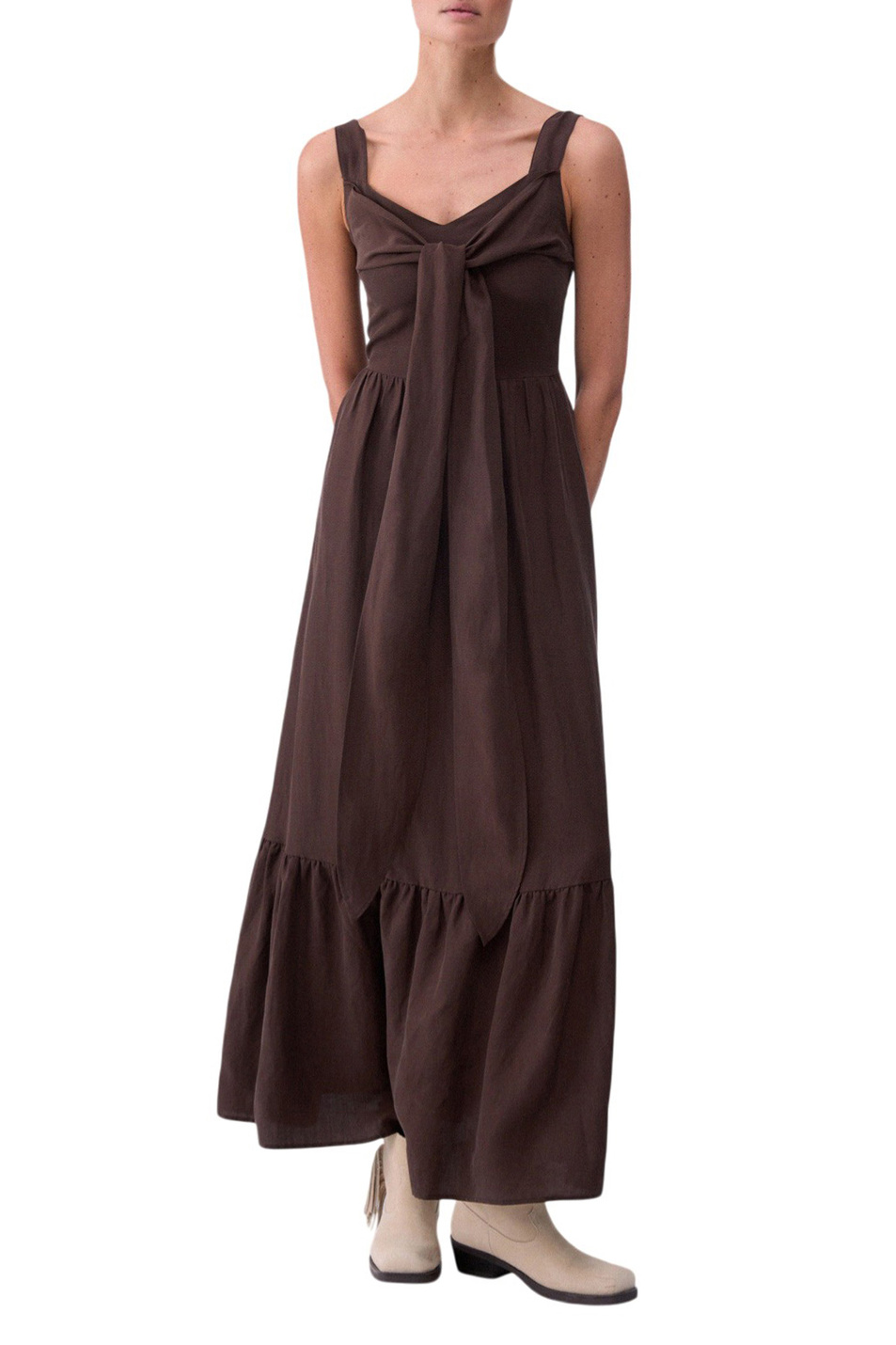 Женский Liu Jo Платье из смесового льна (цвет ), артикул WA6428T4818 | Фото 3