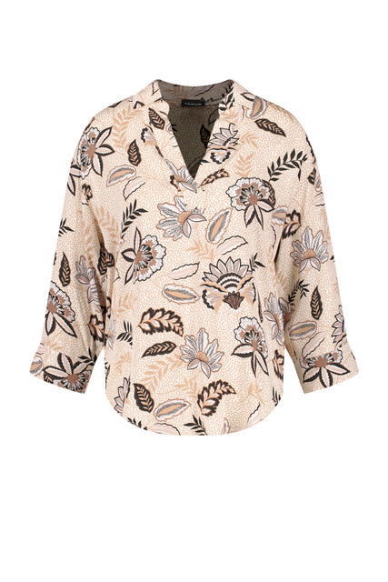 Блузка с принтом|Основной цвет:Бежевый|Артикул:360322-11100 | Фото 1