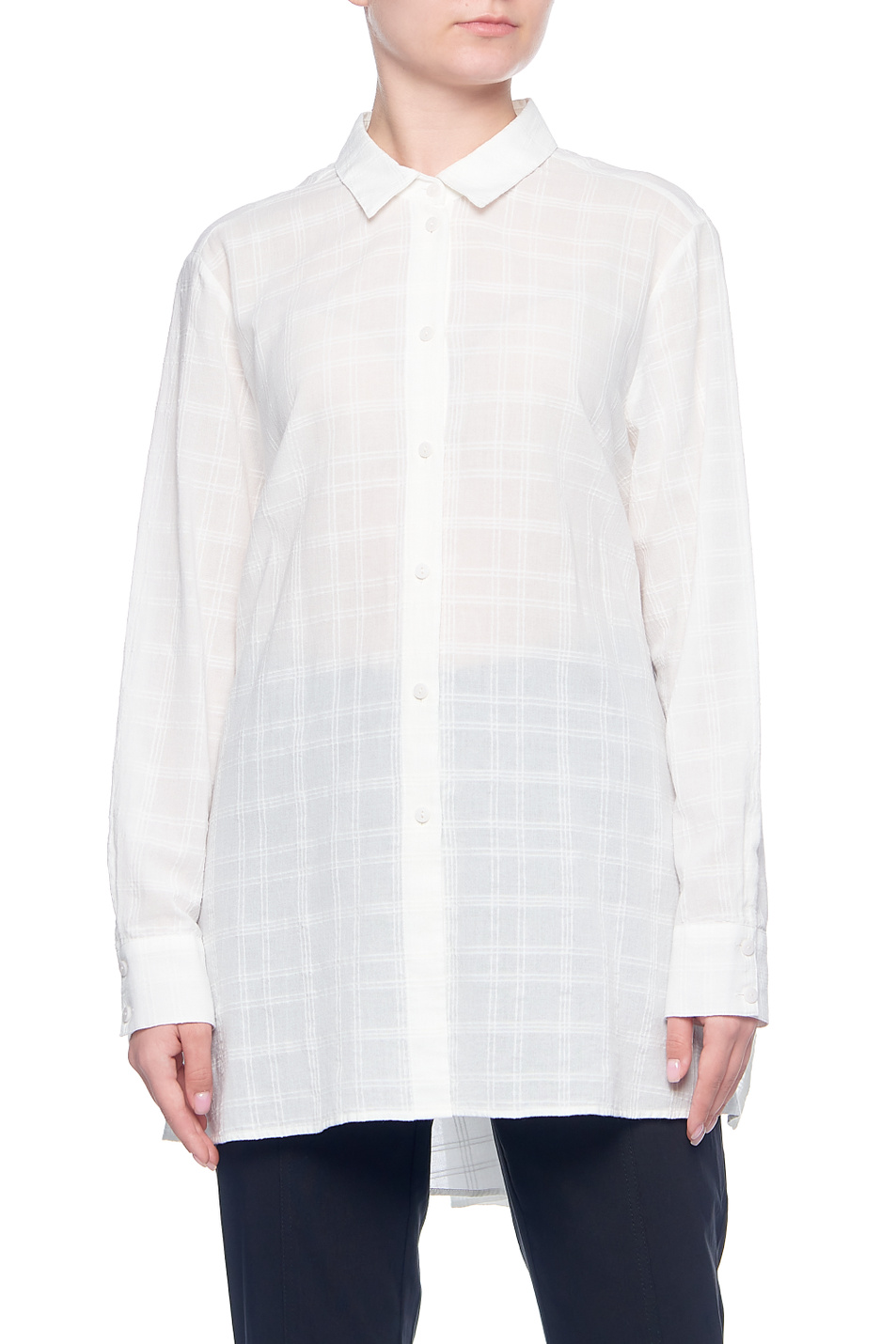 Samoon Расклешенная хлопковая блуза (цвет ), артикул 960499-29174 | Фото 4