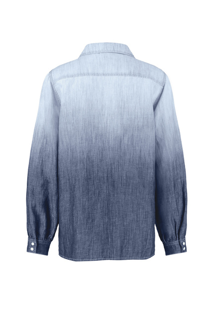 Рубашка с градиентным принтом|Основной цвет:Синий|Артикул:760013-31603 | Фото 2