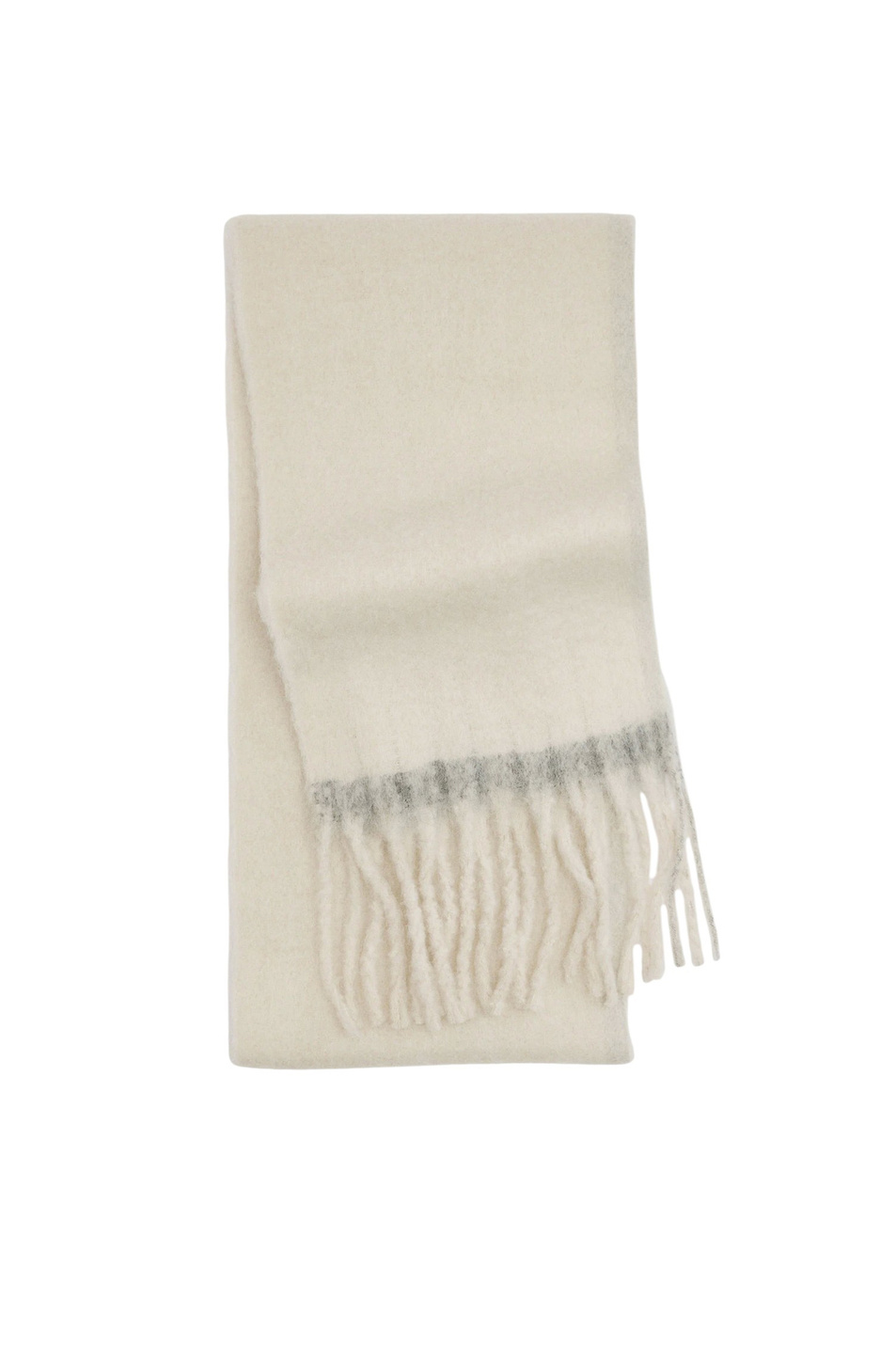 Шарф с бахромой|Основной цвет:Кремовый Женский Parfois Шарф с бахромой (цвет ), артикул 241405 | Фото 1