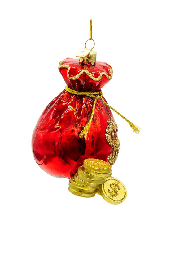 Не имеет пола Kurt S.Adler Елочная игрушка "Мешок с деньгами", 11,4 см (цвет ), артикул NBX0055 | Фото 2